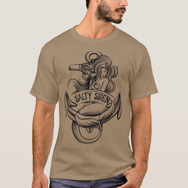 T-shirt Sirène Salé Filles Voyage Croisière Sirène Nautiqu (Devant)