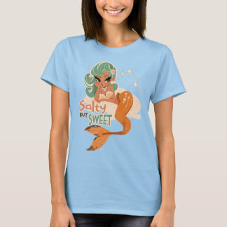 T-shirt Sirène salée mais douce : Vibes océaniques rétro j