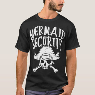 T-shirt Sirène Sécurité Pirate Correspondant Famille Parti