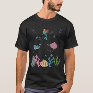 T-shirt Sirène sous l'eau Enfants Baleine