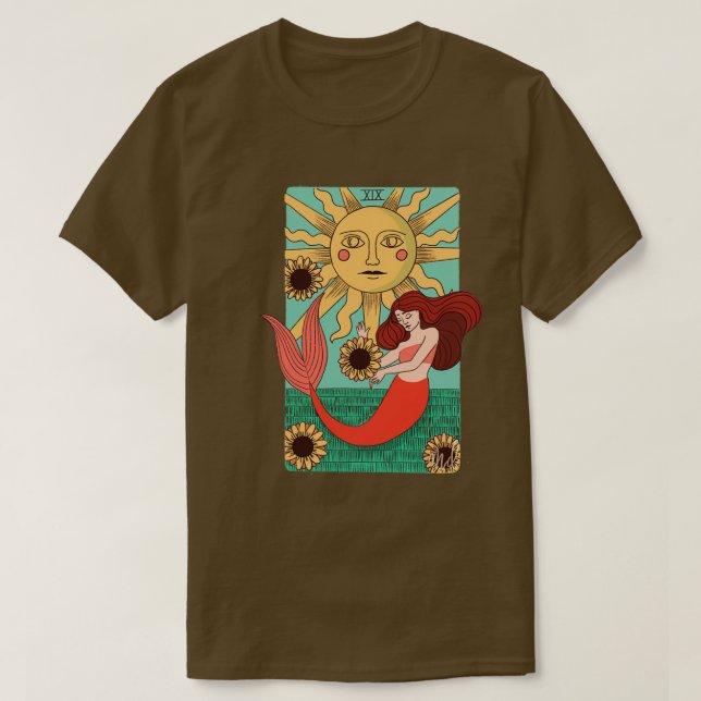 T-shirt Sirène Sun Tarot Card XIX (Design devant)