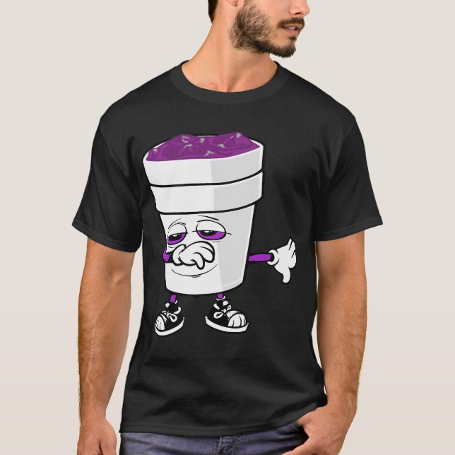T-shirt Sirop de toux de codéine pour hommes Dabbing Doubl (Devant)