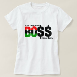 T-shirt Sista forte sur le dépassement noir