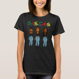 T-shirt Sistas Femmes Afro Ensemble Fier Sistas Noirs Quee