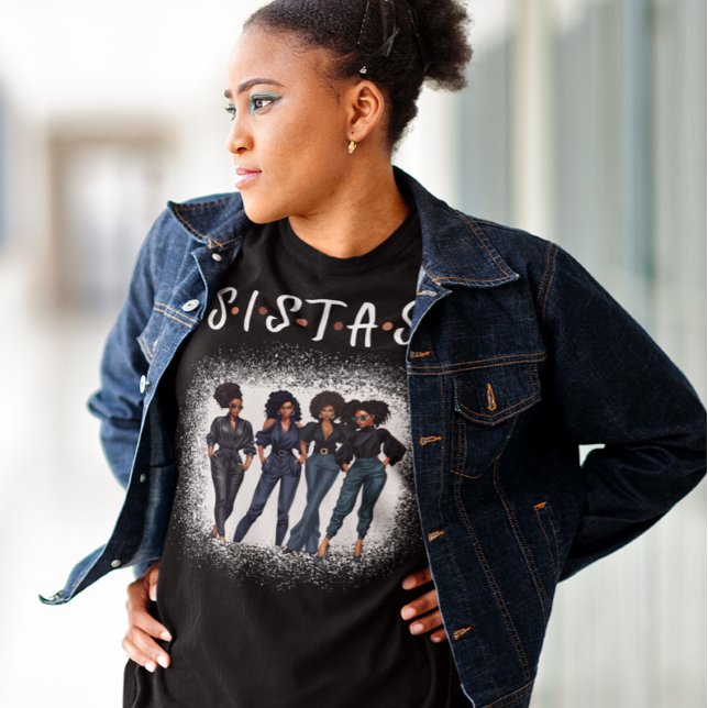 T-shirt Sistas, Reine Melanin, Filles noires (Créateur téléchargé)