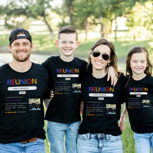 T-shirt Site Recherche Résultat Famille Réunion Noir
