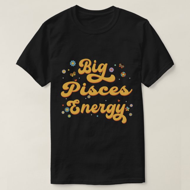 T-shirt SITE Zodiaque Big Pisces Énergie Astrologie Horosc (Design devant)