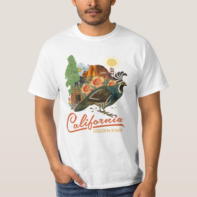 T-shirt Sites de points de repère historiques de Golden (Devant)