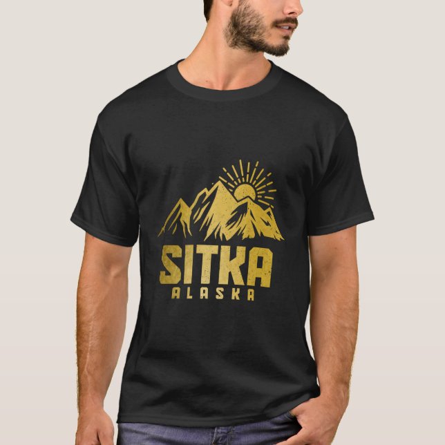 T-shirt Sitka Alaska Mountains Randonnée Nature (Devant)