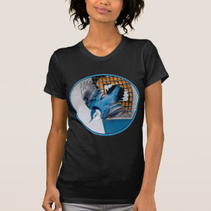 T-shirt Sittelle à poitrine blanche dans la neige - Photo
