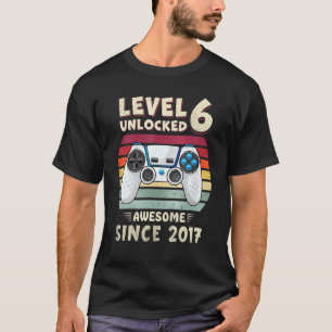 T-shirt Six 6ans Anniversaire Garçon Gamer 6e 6 ans Annive