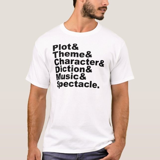 T-shirt Six éléments de la poésie et du drame par Aristote (Devant)