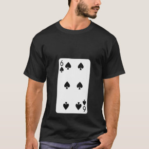 T-shirt Six Femmes De Pique Jouer Des Cartes Halloween Cos