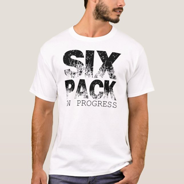 T-shirt Six pack en cours (Devant)