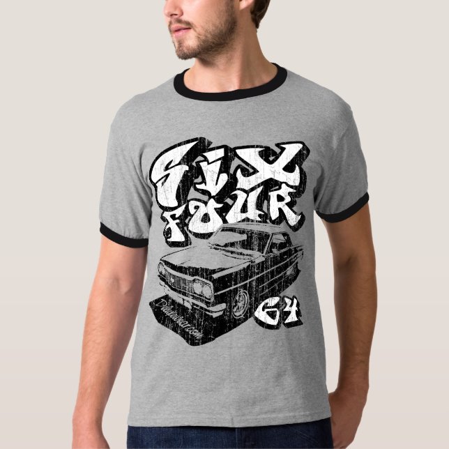 T-shirt Six quatre (noir de cru) (Devant)