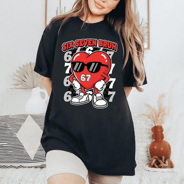 T-shirt Six Seven 67 Meme Cool Valentine’s for Teens (Créateur téléchargé)