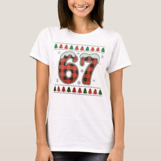 T-shirt Six Seven 6 7 Buffalo Plaid Pull Ugly Christmas la