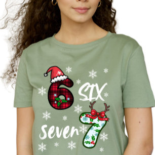 T-shirt Six Seven 6 7 Mème Gen Alpha Noël 