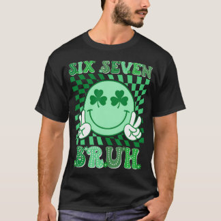 T-shirt Six Seven Bruh Trèfle 67 Mème Saint-Patrick