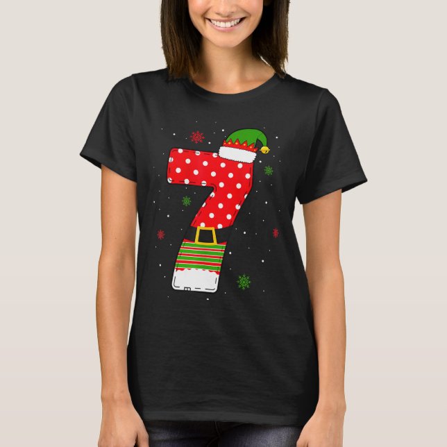 T-shirt Six Seven Matching 67 Christmas Elf Hat Meme Gen A (Devant)