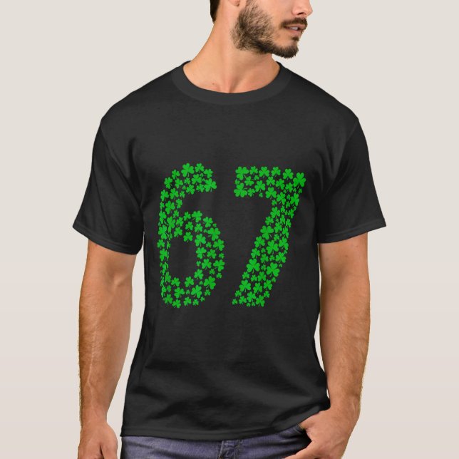 T-shirt Six Seven Meme 67 St Patrick's Day Shamrocks Men W (Devant)