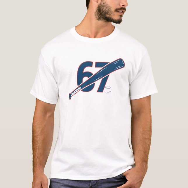 T-shirt Six Seven Meme, Baseball Player, Baseball Fan (Devant)