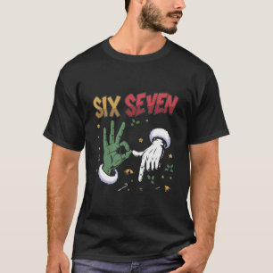 T-shirt Six Seven Meme Drôle Moyen Type Noël Viral 6 7