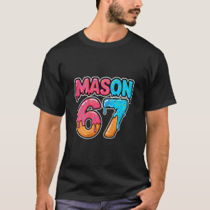 T-shirt Six Seven Meme Mason 67 Crème Glacée Dégoulinant D