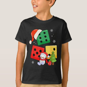 T-shirt Six Seven Noël Trois Dés Chapeau de Père Noël 67 M