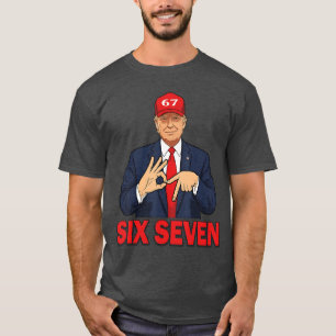 T-shirt Six Seven Trump Drôle Patriotique 6 7 Meme pour Ho