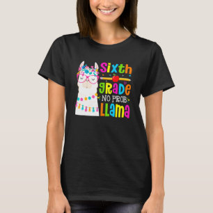T-shirt Sixième année sans problème lama élève premier jou
