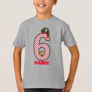 T-shirt Sixième fête d'anniversaire de pirates