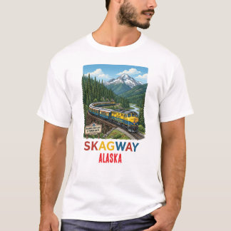 T-shirt Skagway Alaska sentier White Pass