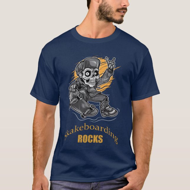 T-shirt Skakeboarding Rocks vintage (Devant)