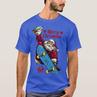 T-shirt Skate de Noël père Noël 33