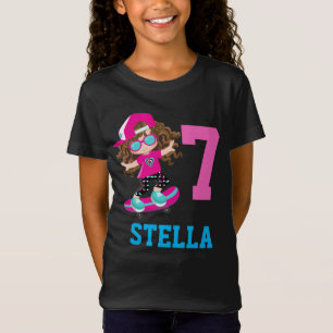 T-Shirt Skate Girl Skateboard Fête d'anniversaire Personna