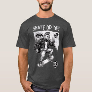T-shirt Skate or Die Ours en Streetwear Graphique Punk