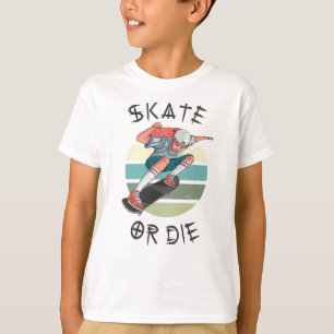 T-shirt Skate ou die Skateboarder Garçon