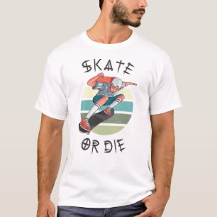 T-shirt Skate ou die Skateboarder Garçon