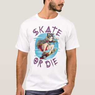 T-shirt Skate ou die Skateboarder Girl