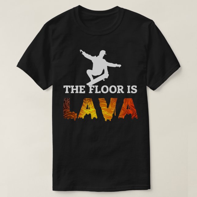 T-shirt Skate Plancher Est Lava Patinage  (Design devant)