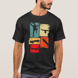 T-shirt Skate Skate Skate Retro Skateboard Pour Garçons Yo