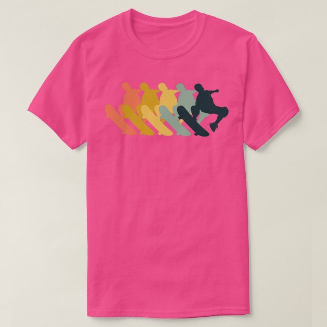 T-shirt Skate Skateboard Retro4 (Design devant)