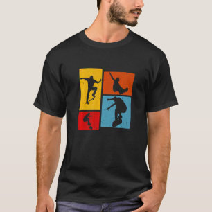 T-shirt Skate Skateboard Retro Extreme Sport Pour Skateboa