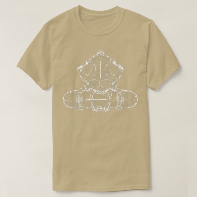 T-shirt Skate Skateboard TRe Dinosaur Sketboard (Design devant)