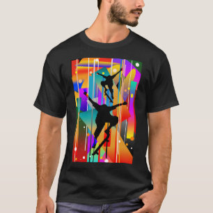 T-shirt Skateboard Abstrait de forme géométrique