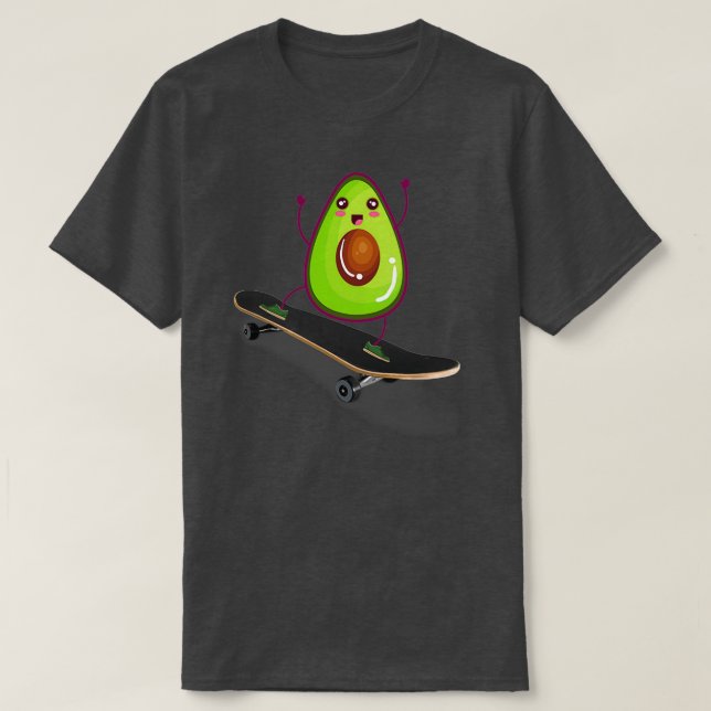 T-shirt Skateboard Avocado (Design devant)