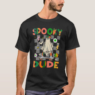 T-shirt Skateboard Boo Ghost Éffrayant Dude Hippie Hallowe