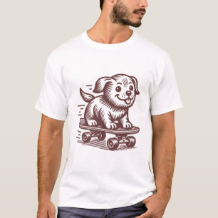 T-shirt Skateboard dog