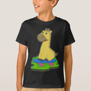 T-shirt Skateboard girafe